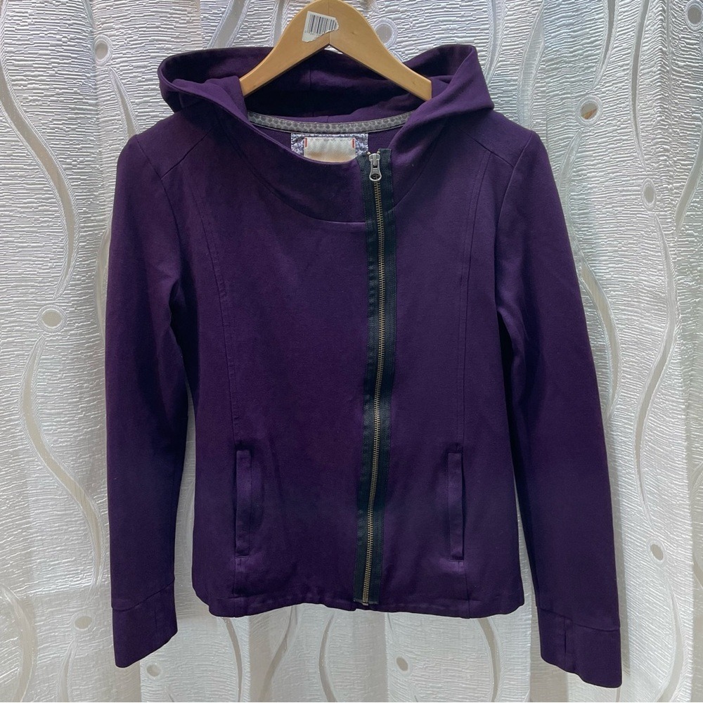 Tilley Purple Zip Front Hooded Jacket XS‎ Made in Canada